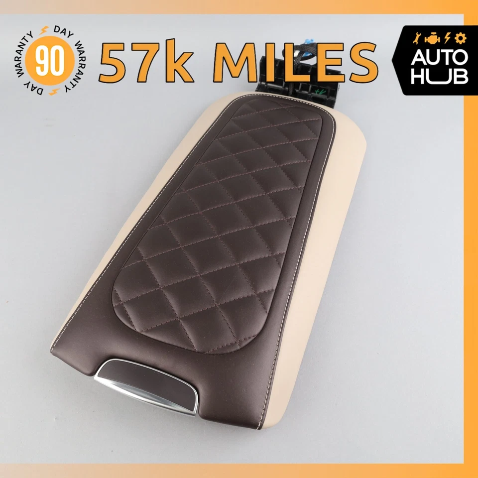 Apoyabrazos consola central trasera Mercedes W222 Maybach S600 reposabrazos Designo rojo OEM Foto 1 de 4