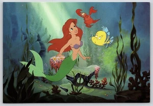 Postcard Walt Disney's The Little Mermaid Ariel Sebastian Chrome 6 x 4 Classico - Picture 1 of 2