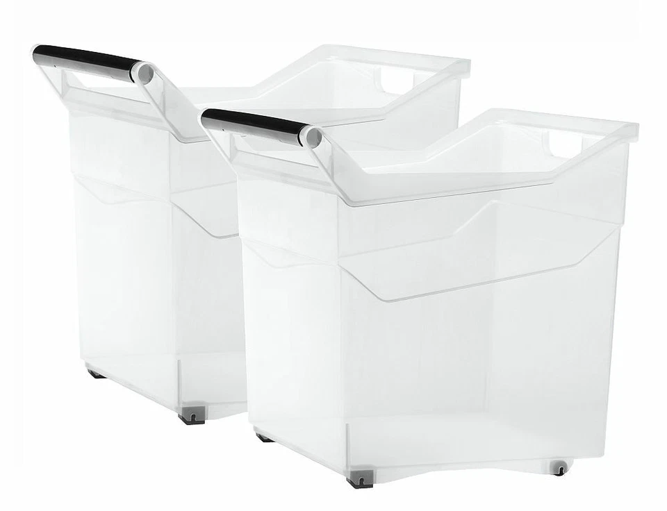 Aufbewahrungsbox Box Kunststoffbox Lagerbox Regalbox mit Rollen, stapelbar - Bild 1 von 1