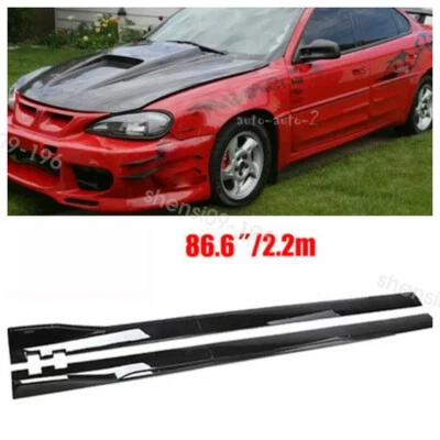 For Pontiac Grand Prix Side Skirt Rocker Panel Lip Splitter Glossy Black US - Image 1 of 4