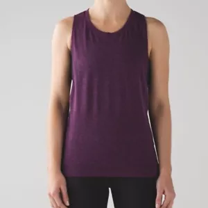 Canotta Lululemon Breeze By Muscle taglia 10 Aurora nera viola corsa palestra attiva - Foto 1 di 7