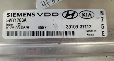 39109-37112 Kia Optima ecm ecu ordenador 2005-2006 Foto 1 de 3