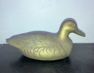 Statuina statua anatra in ottone vintage - Foto 1 di 4