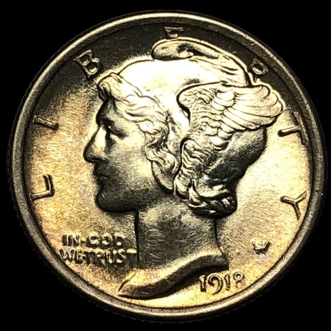 1918 P FSB Mercury Dime  #E9446 Cover