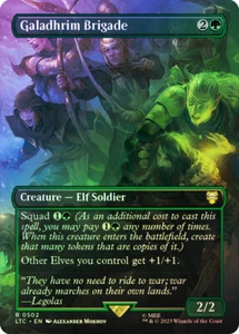 MTG FOIL Galadhrim Brigade Borderless - El Señor de los Anillos Comandante #502 - Imagen 1 de 1