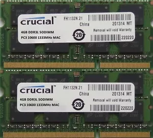 8GB kit ram for MacBook Pro 2.3GHz Intel Core i5 13,15 & 17 inch DDR3 Early-2011 - Picture 1 of 2