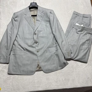 Ermenegildo Zegna 48R US Gray & Light Pink Plaid Wool Suit Jacket Pants 40x29 - Picture 1 of 19