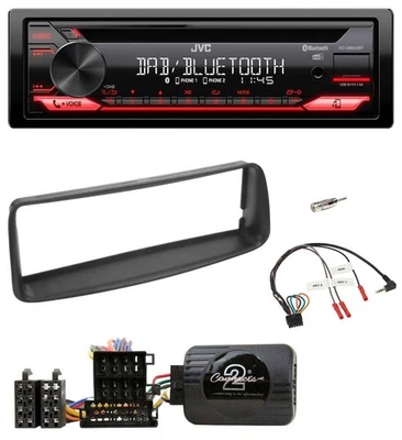 JVC CD DAB USB Bluetooth Lenkrad Autoradio für Peugeot 206 CC 1998-2002 - Bild 1 von 4