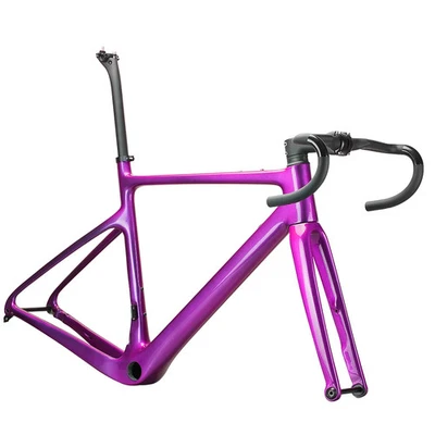 Cuadro de bicicleta de grava de carbono freno de disco 142 * 12 mm todo terreno 700C cuadro de bicicleta de carretera Foto 1 de 4