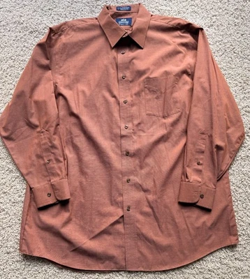 Camisa de vestir Stafford naranja para hombre talla 17,5 34/35 Foto 1 de 4