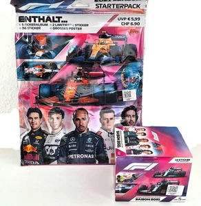 Topps Fórmula Uno F1 - Display Box 50 Bolsas 500 Pegatinas + Starter Pack Álbum Vacío - Imagen 1 de 4