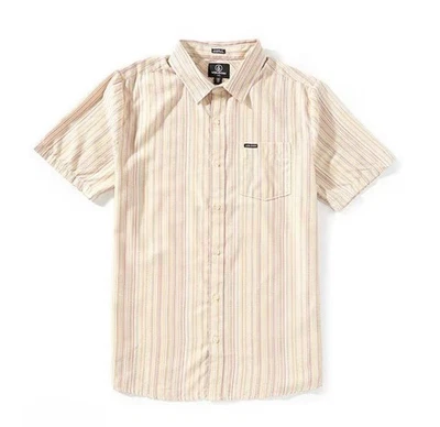 VOLCOM JAHSTRIPE Men's S/S Woven Shirt - DWH - HARD TO FIND  Size XXL  LAST ONE - Image 1 of 2