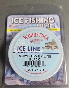 Woodstock VINYL TIP-UP LINE 20lb - 25Yd Black - Non-Freeze Line -FREE SHIPPING - Picture 1 of 2