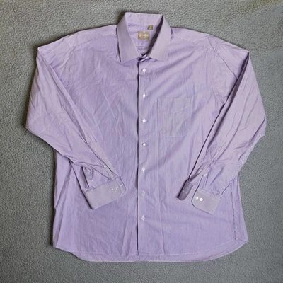 Gitman Bros Shirt Mens 18-36 Purple Striped Button Up Long Sleeve Casual USA - Image 1 of 4