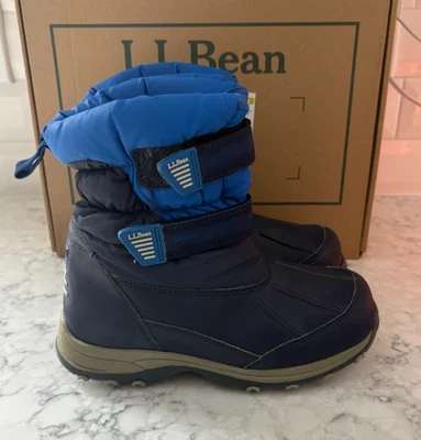 LL Bean Niños Niños Azul Invierno Impermeable Cálido Botas de Nieve Talla 2 Foto 1 de 4