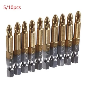 Cross Bits Tools 5/10 Pcs 5/10Pcs 60*50mm Cross Drill Bit Gold Non-slip - Picture 1 of 31
