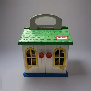Little Tykes  Mini Dollhouse White  Green 2 Toddle Tots Included - Picture 1 of 12