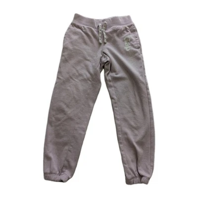 Gap Girls S 6-7 1969 Joggers Sweatpants Logo Light Pink Drawstring Elastic Waist - Image 1 of 4