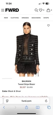 Balmain Open Blazer - Small - Image 1 of 4