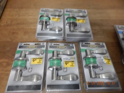 Satin Nickel Hall Closet Passage Door Handle Defiant Naples Collection 534 863 - Image 1 of 3