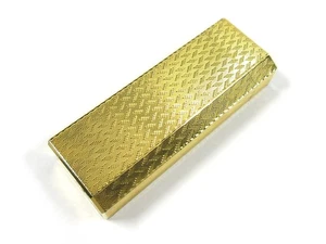 Cartier Vintage Pentagon W Board Roller Gas Feuerzeug vergoldet Box CL34 - Bild 1 von 10