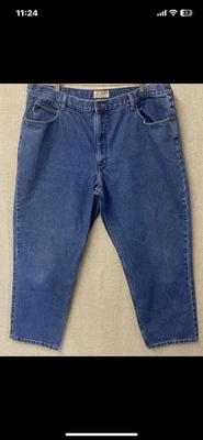 LL Bean Mens Relaxed Fit Blue Jeans Size 44 x 30 Denim 100% Cotton Medium Wash - Image 1 of 4