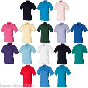 Polo mujer Henbury talla grande camiseta XS S M L XL XXL 3XL - Imagen 1 de 14