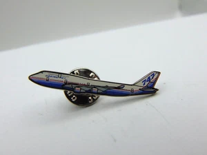 Spilla cappello bavero aereo jet Boeing 747 smaltato metallo vintage - Foto 1 di 6