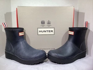 Hunter Women’s Size 8 EU 39 Black Original Short Play Waterproof Boots AJ-729 - Picture 1 of 9