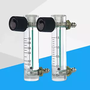 0.1-1LPM 0.1Mpa Acrylic Gas Air Oxygen Flow Meter Flowmeter W/ Control Valve - Picture 1 of 9