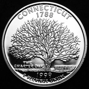 1999-S 25C State Quarter Connecticut GDC Proof CN CLAD (I choose) - Picture 1 of 2