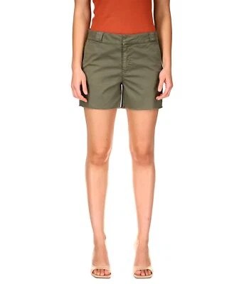 Sanctuary ESF-12813 Daybreak Stretch Twill Shorts with Frayed Hem Hiker Green 28 - Image 1 of 2