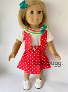 NEW Repro Red Kit Reporter Dress for American Girl 18" Doll Clothes FREESHIPADDS - Picture 1 of 12