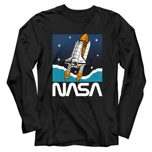 NASA Shuttle to the Stars Męska koszulka z długim rękawem USA Rocket Launch Cape