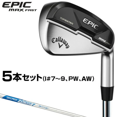 Callaway EPIC MAX FAST IronSet 7-9+PwAw 5set RHNSPRO Zelos7 Flex Stiif New - Image 1 of 4