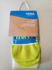 Women's Hoka Crew Run Sock Pair Size S US/CAN 4-6.5 NWT Hoka Time To Fly COOLMAX - Picture 1 of 11