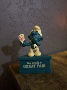 Vintage Smurf-A-Gram “We make a GREAT PAIR” (Schleich Peyo) Poker, Cards - Picture 1 of 7
