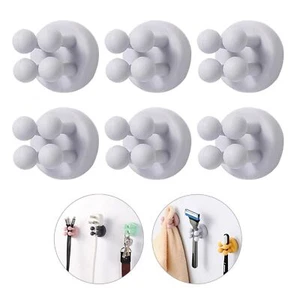 6pcs Toothbrush Holders For Bathrooms Selfadhesive Wall Mount To Mirror For Clip - Picture 1 of 8
