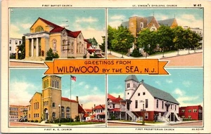Postal Wildwood Iglesia Bautista Presbiteriana de Nueva Jersey D103 - Imagen 1 de 2