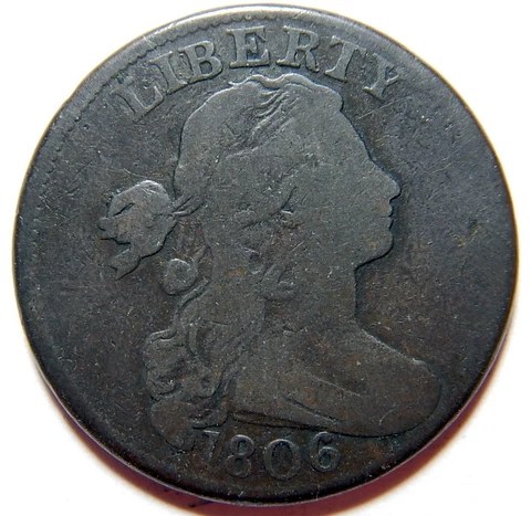 Large cent/penny 1806 choice mid grade collector coin Cover