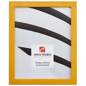 Craig Frames Colori, 0.80" Modern Yellow Picture Frame - Picture 1 of 10