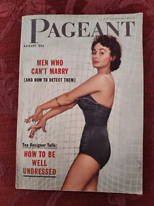 PAGEANT August 1954 MARLA ENGLISH ROSSANA PODESTA WILLIE SHOEMAKER MERLE OBERON