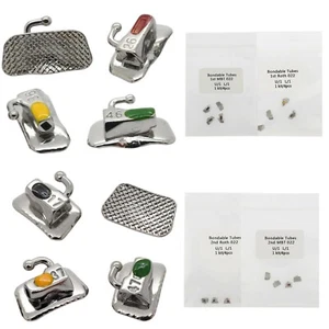 Tubo bucal de ortodoncia dental tubo molar MBT Roth 022 1er 2do molar adhesivo - Imagen 1 de 60