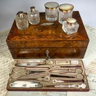 V RARE Antique c.1810-20 French Palais Royal Sewing, Writing & Vanity, 18k Gold+