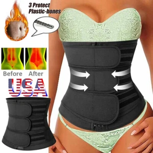 Women Sweat Sauna Yoga Waist Corset Trainer Body Shaper Trimmer Belt Weight Loss - Picture 1 of 23