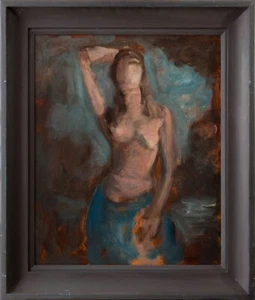 George Weissbort (1928-2013) | Expressive Mid-Century Nude Female Oil Study - Picture 1 of 10