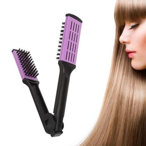 Double Brush Comb Anti Static Straighten Hair Clamp Hair Brush for DIY Hair S... - Picture 1 of 9