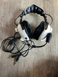 Soft Comm C-35 White Knight Aviation Headset with Microphone - Picture 1 of 7