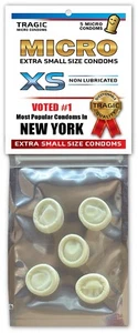 New York  SMALL MINI CONDOMS State Gag Joke Xmas Stocking Stuffer Bachelor Party - Picture 1 of 4