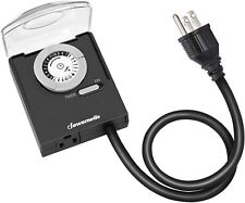 Dewenwils Outdoor Outlet Timer with 2 ft Cord Waterproof Light Timer Pool Timer